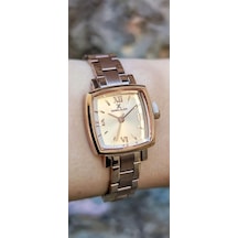Daniel Klein Dke.1.10839-5 Kare Kadran Metal Kordon Metal Kasa 3 Atm Suya Dayanıklı Rose Renk Kadın Kol Saati Rose Gold