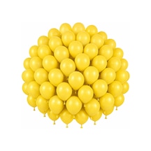 Sarı Renk Lateks Pastel Balon 30 Cm - 100 Adet