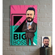 Kişiye Özel Bay Big Boss Karikatür Ahşap Tablo - 1