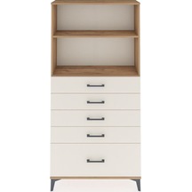 Arges Dolap 2 Raflı 5 Çekmeceli 88x30x182 Çam-aytaşı Atlas Çam