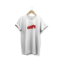 Ouch Baskılı Beyaz T-shirt Beyaz