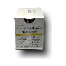 Plain Katküt 3/0 Yuvarlak 1/2 20 MM