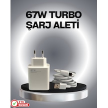 67 Watt Güvenli Hızlı Şarj Adaptörü Samsung M31 M33 M51 Uyumlu