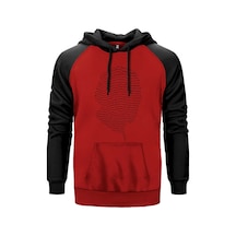 Brand New 3 Demos Reworked Kırmızı Renk Reglan Kol Sweatshirt Kırmızı