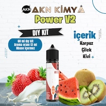 Power V2 Dıy Kit Karpuz Çilek Kivi Gıda Aroması %20 Oranda Aroma İçerir Hazır Değildir 60 Ml