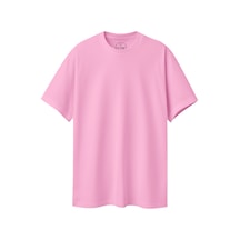 Velvoria Unisex Oversize Basic Pembe T-shirt Velvoria Unisex Oversize Basic Pembe T-shirt