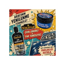 Çizik Giderici Cila Ve Far Temizleyici Seti Carnauba Waxlı Araç Bakım İkilisi