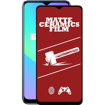 Realme C25 ile Uyumlu Tam Kaplayan Mat Seramik Nano Esnek Ekran Koruyucu Cam