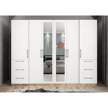 Zeren 6 Kapaklı Çekmeceli Gardırop Dolap Çb 270 Cm
