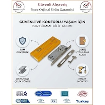 Kale İç Kapı Kilidi - Gömme Oval 40mm - Nikel Oda