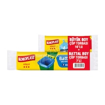 5 Adet Koroplast Battal Boy + Güçlü Büyük Boy Çöp Torbası 2'li