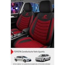Panther Serisi Keten Kumaş Oto Koltuk Kılıfı Toyota Corolla-auris-yaris Uyumlu Bordo