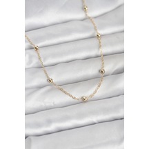 Mey İthalat Cm 14k Gold Renk Pirinç Top Zincirli 60 Cm Kadın Kolye Diğer