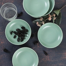 Keramika Mat Açık Yeşil Halka Çerezlik/Sosluk 13 CM 6 Adet