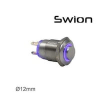 12Mm Metal Led'Li Yaylı Buton 12-24 V Ac-Dc (Kalıcılı Değildir) Yeşil