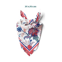 Barok Çiçekleri Desen 70 70cm Bandana/fular Çok Renkli
