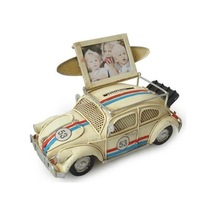 Dekoratif Metal Vosvos Araba Çerçeveli Ve Kumbaralı Biblo