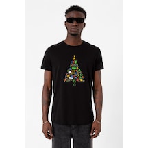 Broadway Christmas Siyah Erkek Tshirt Çok Renkli