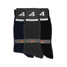 A Classe 3'Lü Termal/Thermal Havlu Asorti Erkek Çorap Çok Renkli Füme