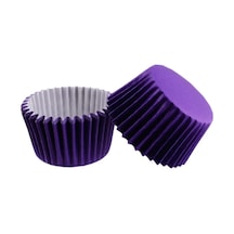 Muffin Cupcake Kek Kalıbı Kapsülü Özel Pet Kapsül 25 Adet Mor Ren