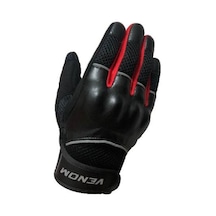 Venom Motosiklet Eldiveni Siyah-kırmızı Korumalı Yazlık Fileli Motorcu Eldiveni