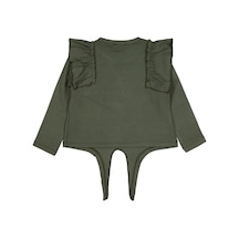 Civil Girls Omuz Fırfırlı 2-5 Yaş Sweatshirt Haki Civil Girls Omuz Fırfırlı 2-5 Yaş Sweatshirt Haki