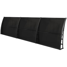 Lupın Kapı Pencere Üstü Pratik Sundurma 105x360 - Siyah