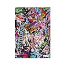 A4 Sticker 028 Tek Paket Çoklu Sticker Standart