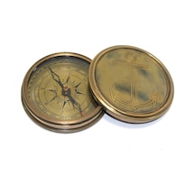 Üzeri Çapa İşlemeli Pirinç Kullanışlı Pusula 7221a - 9059515570448ynt