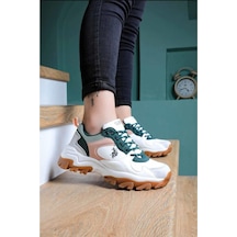 U.s. Polo Assn. Tracky Memory Foam Kadın Sneakers Ayakkabı 867800000740 152 Beyaz-yeşil Beyaz-yeşil