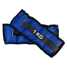 El Ve Ayak Bilek Ağırlığı 2x1 Kg Kum Torbası Korsesi Ağırlık Kas Güçlendirmek Pilates 1kg Mavi Set