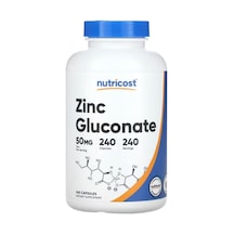 Nutricost Zinc Gluconate 240 Vegetarian Capsules 50mg - Glu...