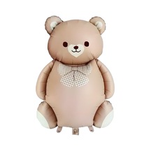 Retro Büyük Karamel Ayı Folyo Balon Teddy Bear 65,5- 90 Cm Karamel