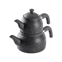 Tantitoni Orta Boy Gri Granit Çaydanlık Takımı 980/1700ml Elvin Home Concept 1
