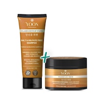 2'li Vegan Tuzsuz Şampuan & Saç Bakım Maskesi 250ml, Hyaluronik Asit, Keratin, Kolajen Ve Biotin İçerikli Besleyici Diğer