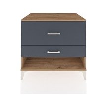 Kronos Şifonyer 2 Çekmeceli 88x59x80 Çam-antrasit Atlas Çam
