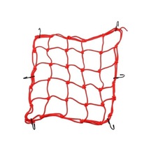 Kırmızı 40x40 Cm Motosiklet Elastik Kask Halat Kablosu Bagaj  Bungee Net -