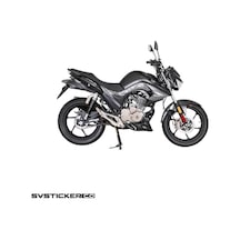 Mondial Drift L 125 Orta Şase Yıldırım Sticker Deseni Şimşek Gri