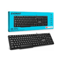 Kablolu Standart Ofis Klavye Siyah Q Klavye Kb-517u