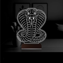 Luvivia Kobra Yılan Tattoo Tasarım 3d Lamba - Masa Gece Lambası Şeffaf