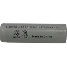 Supex SP1000AA 1000 mAh 1.2 V Başsız Ni-CD Şarj Edilebilir Pil