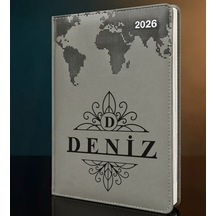 Bk Gift Kişiye Özel İsimli Termo Sert Kapak 2026 Gri Ajanda -14, Öğretmenler Günü Hediyesi, Yeni İş Hediyesi 35268 Bk Gift Renkli