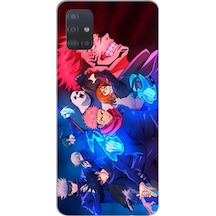 Samsung Galaxy A51 Uyumlu Jujutsu Kaisen Baskılı Silikon Kılıf Renkli