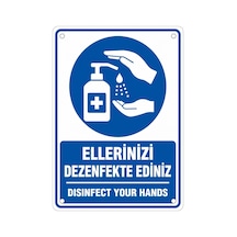 Ellerinizi Dezenfekte Ediniz 21x30cm Pvc Isg Levha