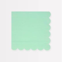 - Sea Foam Green Large Napkins - Deniz Köpüğü Yeşili Peçeteler L X16 -