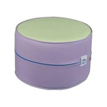 Silindir Puf Suni Deri 32 Cm Çok Renkli