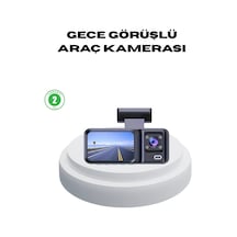 170 Geniş Açılı 3 Kameralı Araç İçi Kayıt Cihazı Gece Görüşlü 07150919