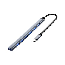 Type-C to 6xUSB 2.0 1xUSB 3.0 Port Çoğaltıcı Hub 7in1 OTG Adaptör - AL3576