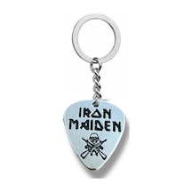 Iron Maiden Metal Grubu Pena Şeklinde Çift Taraflı Rock İşaretli Metal Anahtarlık