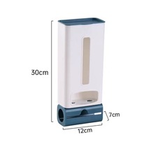 Xindoker "beyaz Çöp Poşeti Saklama Kutusu - 50 Poşet Kapasiteli, Mutfak Düzenleyici 12x7x30 Cm " Mavi